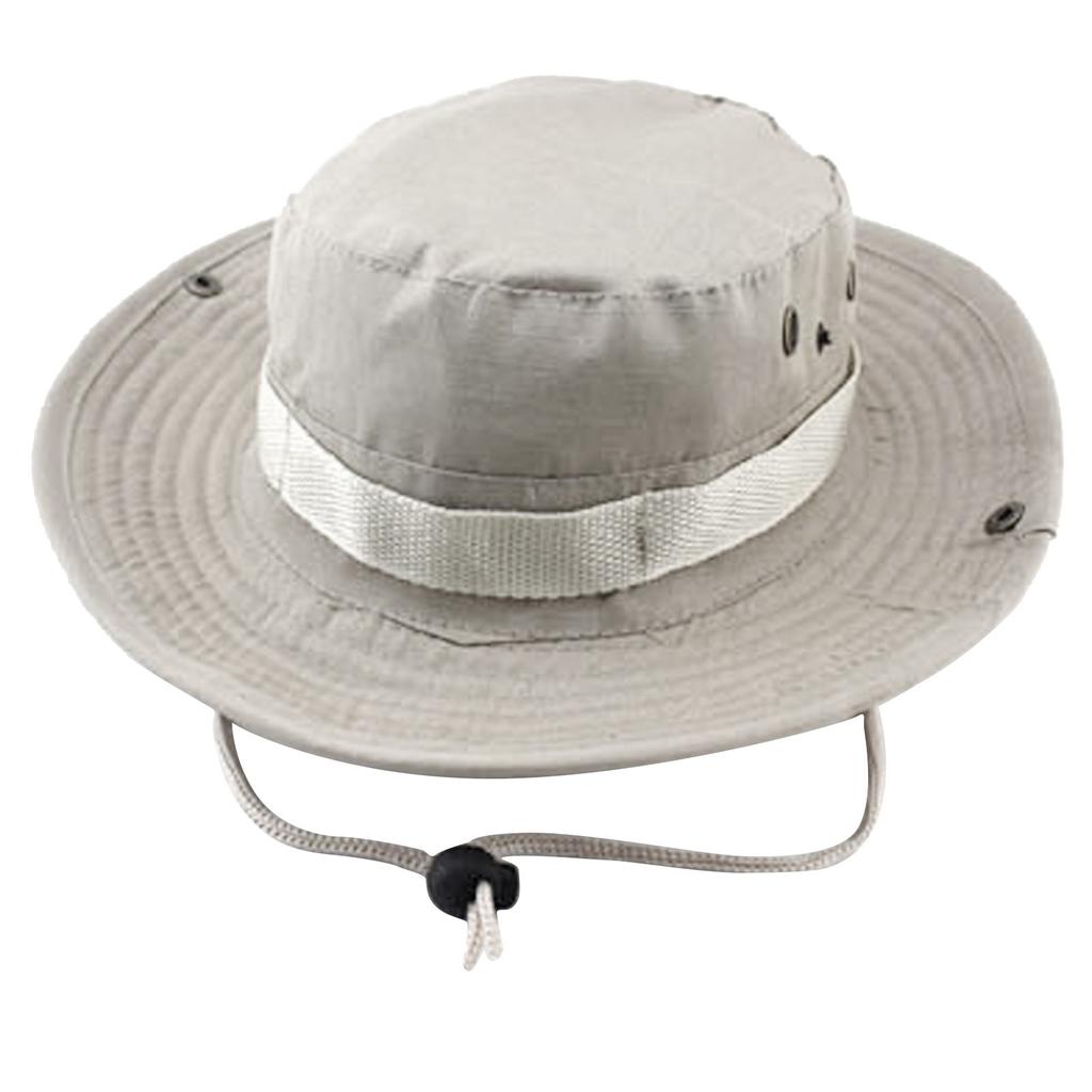 Men's And Women's Outdoor Camping Solid Color Travel Fisherman Sunscreen Hat