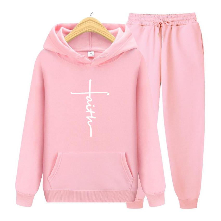 Women Long Sleeve Hoodie Set  2 Piece Set Hoodies+Pants Sets Hoody Sweatshirt Sport Joggers Sweatpants Suit