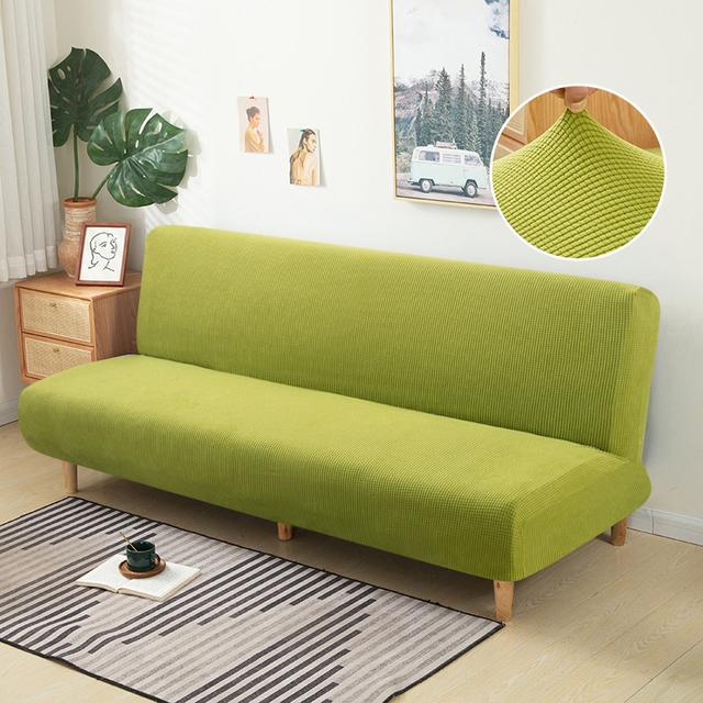 Jacquard Fabric Sofa Bed Cover Folding Sofa Seat Slipcovers Stretch Covers Couch Protector Elastic Futon Bench Covers For Home