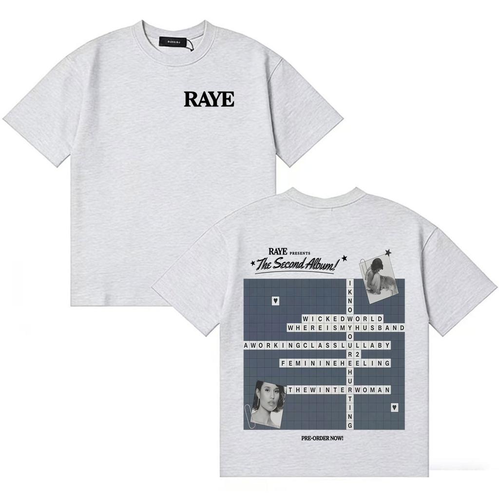 Raye Tour 2026 The Second Album Harajuku Crewneck T Shirts Womens Unisexs Fashion Short Sleeve Tee Shirt Casual Retro Cotton Summer
