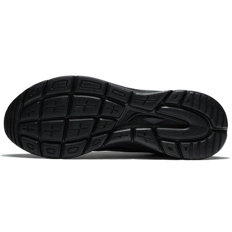 Li Ning Flow Cloud Fabric Reflective Trendy Sports Shock Absorbing Non-Slip Wear Resistance Low Top Casual Shoes Men sneakers Black AGLS007-1