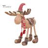 35 СМ Рождественский Лось Кукла Очаровательный Красный Плед Ручной Работы Сидя Стоя Праздничное Украшение Настольный Плюшевый Олень Фаршированный Орнамент Рождественский Подарок