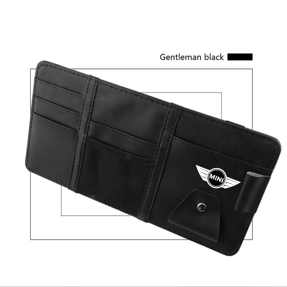For MINI Cooper S JCW WORKS R55 R56 F55 F56 R57 R58 R59 R60 R50 Car Sun Visor Storage Case Clip Organizer Interior Accessories zbfhp66
