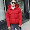 Women Thick Outerwear Solid Hooded Coats  Winter Jackets Short Female Cotton Padded Bread Jacket Coat Stand Collar Overcoat