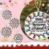 Круглое рождественское украшение Besties, круглое рождественское украшение Best Friends, персонализированные памятные подарки (Мы больше, чем друзья)