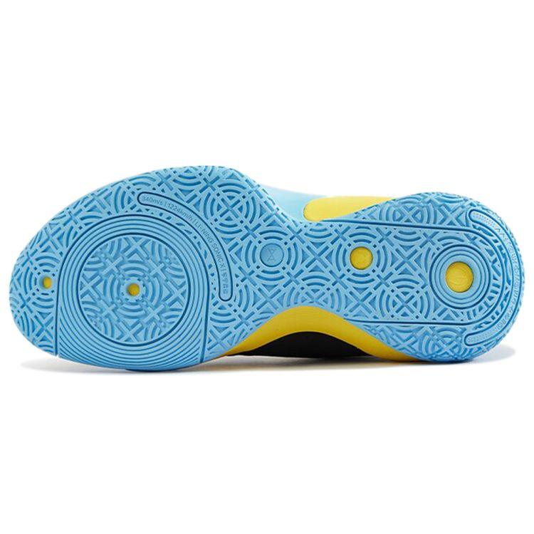 LiNing Sonic 10 V2 Comfortable Performance Low Top Kids Basketball Shoes Kids Basketball Shoes Black Yellow Blue ABPS033-6