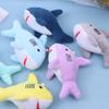 Cute Cartoon Stuffed Plush Shark Pendant Key Chain Ring Doll Toys For Kids Gifts