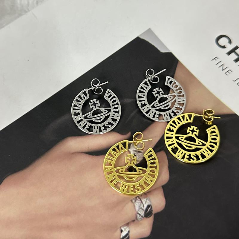 Трендовые серьги Westwood Hollow с надписью и Сатурном, женский подарок, модные