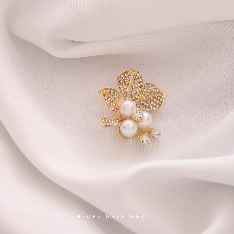 Элегантная брошь в виде золотого жемчужного колоса: Универсальный, Высококлассный Аксессуар для Женщин