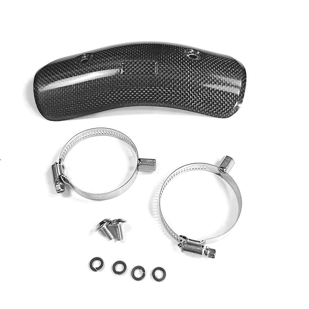 Motorcycle Carbon Fiber Exhaust Heat Shield - Anti-Scald, High-Temperature Resistant Cover.