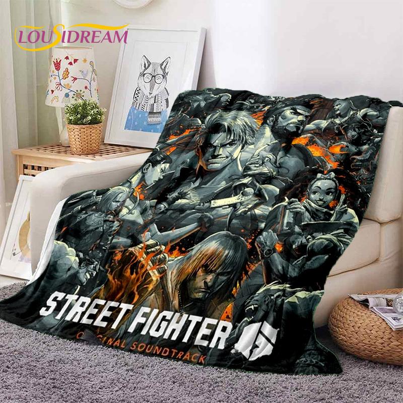 Последние Ретро Игры Street Fighter SF Мягкие Одеяла, Теплое Пледное Одеяло Удобное Одеяло для Пикника Кроватей Дивана Домашней Спальни