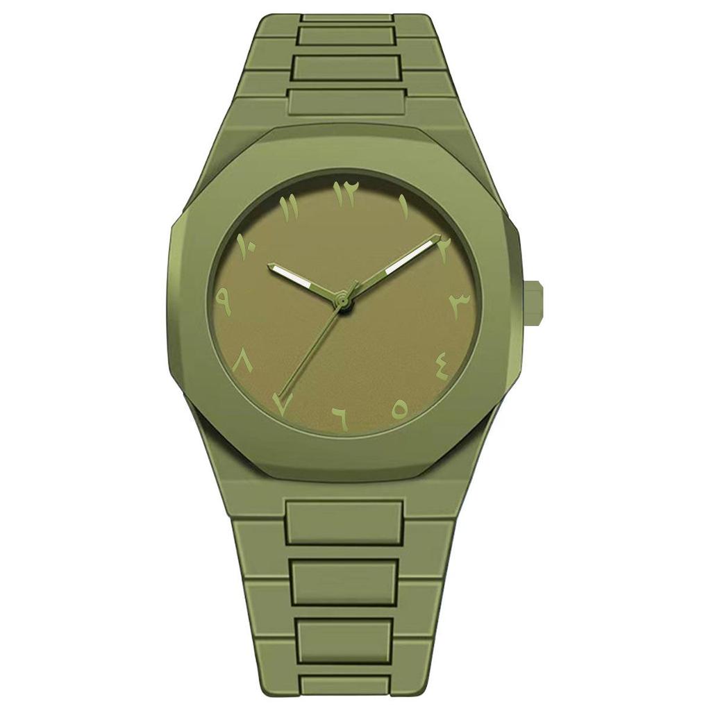 Мужские кварцевые часы с черным матовым циферблатом и арабскими цифрами