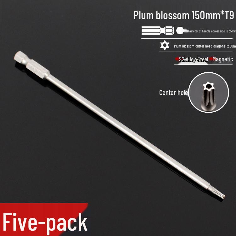 Набор магнитных шестигранных отверток Plum Blossom S2 - Набор бит для пневматической дрели 6,35 мм