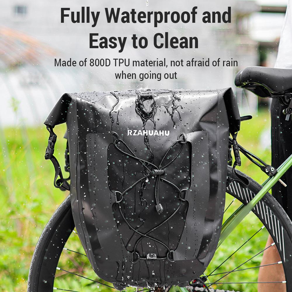 2pcs Large Capacity Bike Panniers Waterproof Bike Rear Rack Bag for Cycling Traveling Touring