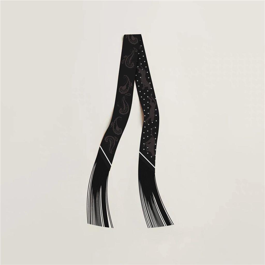 Женский твиловый шелковый галстук-лента в корейском стиле: Универсальный аксессуар-шарф и сумка