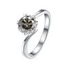 Bague Ringen S925 Набор с муассанитом цвета D, классическое женское кольцо с шестью когтями и снежинкой в ​​один карат, с покрытием из 18-каратного золота
