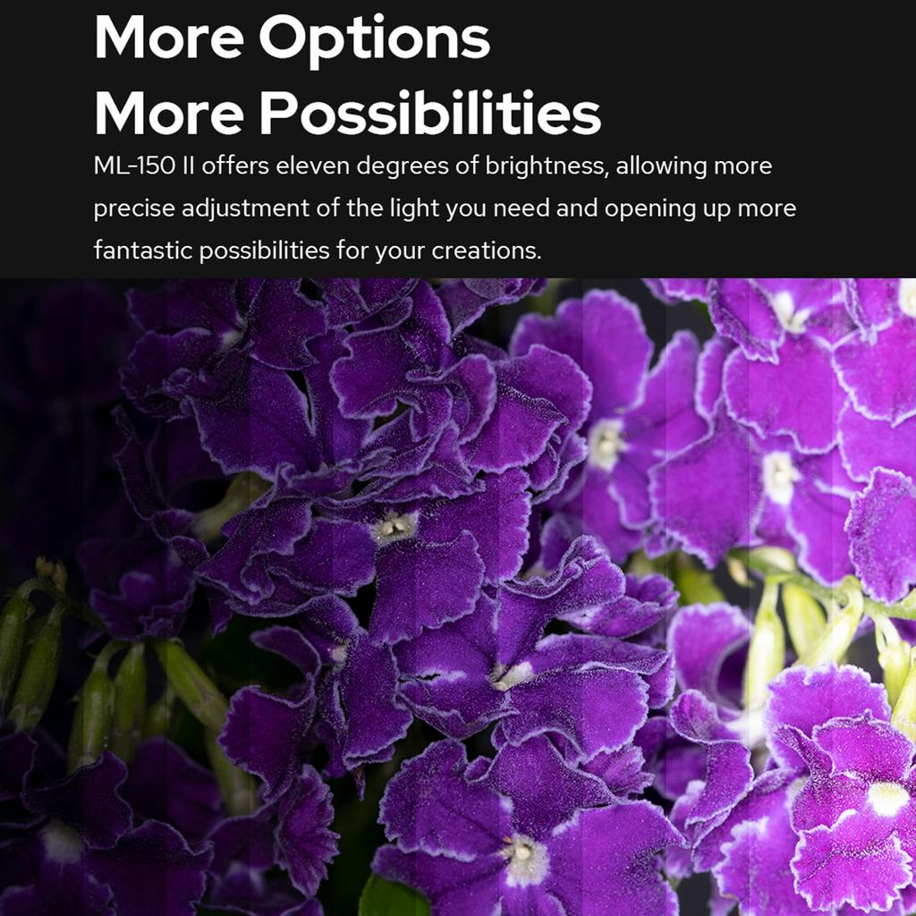 Godox ML-150II Универсальная макрокольцевая вспышка с 11 уровнями регулируемой яркости GN12 Быстрая перезарядка