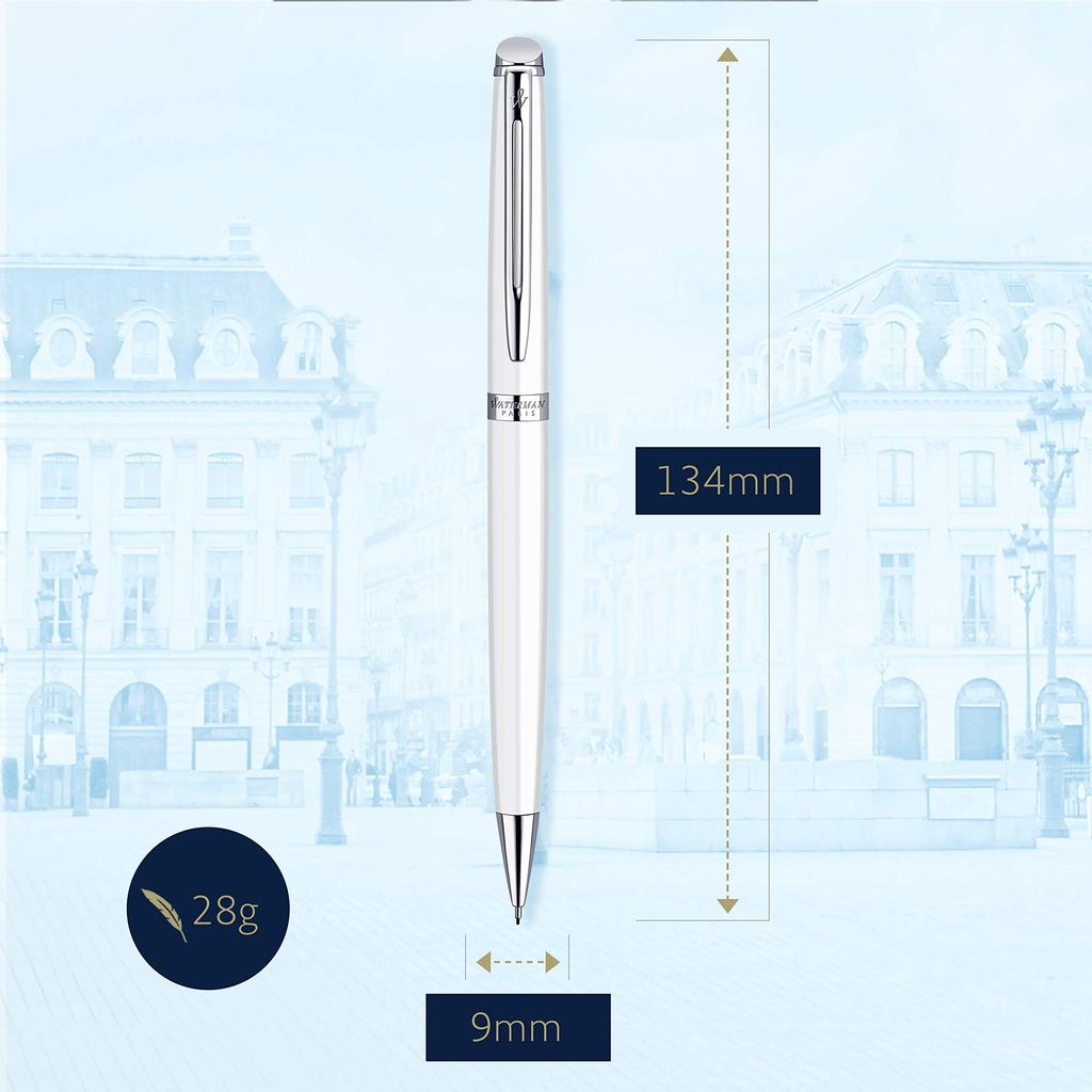 Waterman Waterman Official Metropolitan Ballpoint Pen Luxury Brand Gift Essential White CT S0920960 Oil-Based