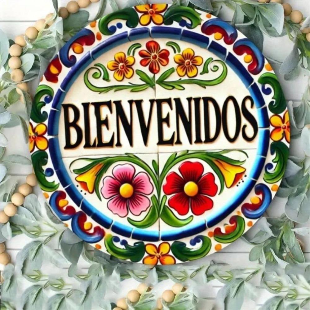 Металлическое настенное искусство в испанском стиле, деревенская винтажная вывеска, декор для кухни, бара, патио, приветственная подвесная табличка для помещений и улицы