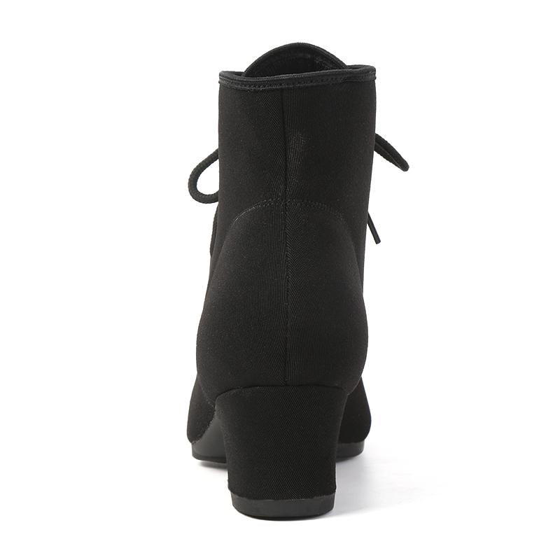 Модные танцевальные ботинки для женщин/девочек, черные туфли для учителей из ткани Оксфорд, высокие современные джазовые туфли для отдыха на открытом воздухе