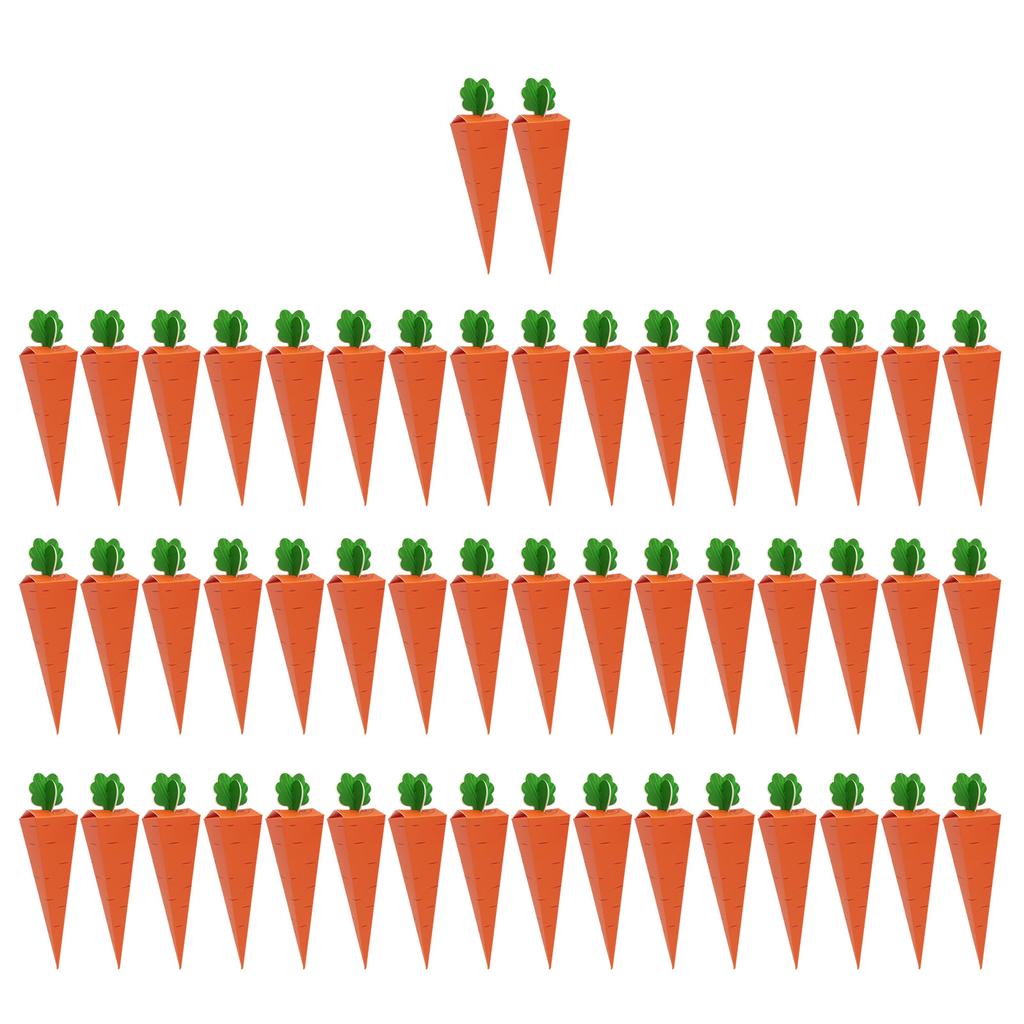 50Pieces Carrot Snack Box Gift Boxes Carrot Theme Candy Box Carrot Celebration Box Suitable for Treats and Candy