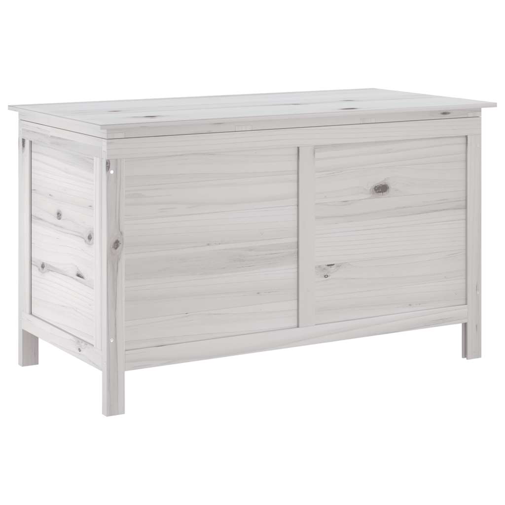 Garden Chest White 99 x 49.5 x 58.5 cm Solid Pine Wood White