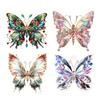 Acrylic Colorful Butterfly Hanging Decoration Home Indoor Christmas Tree Car Rearview Mirror 2D Flat Butterfly Ornament Pendant