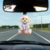 Easter Dog Car Hanging Ornament Acrylic 2D Flat Dog Pendant Colorful Animal Puppy Decoration Easter Gifts