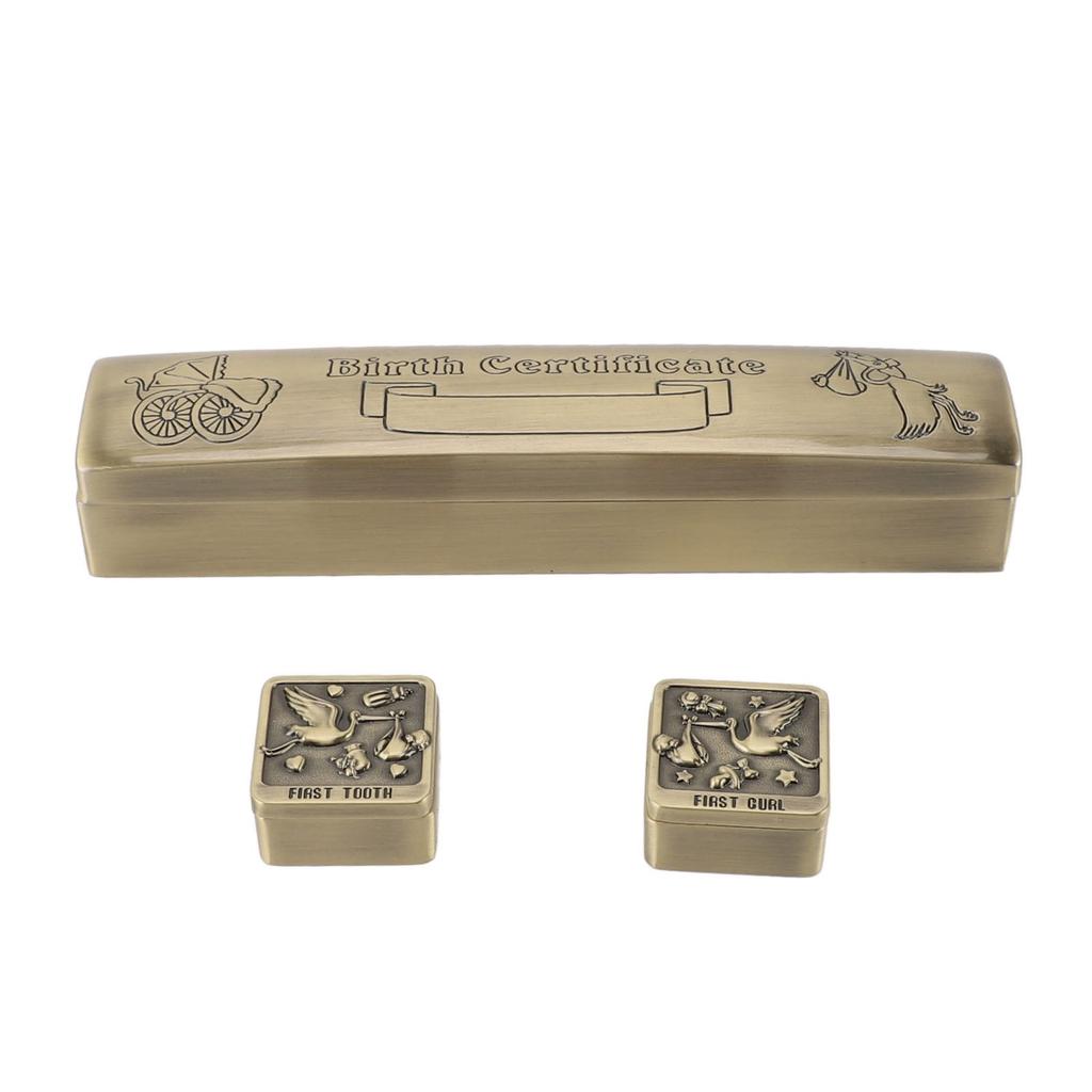 Сертификат Тубус с 2 маленькими ящиками для хранения цинковый сплав декоративный винтажный изысканный сертификат