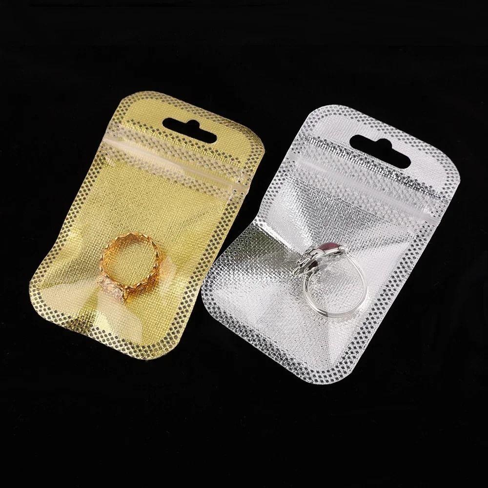 50Pcs Earrings Rings Necklace Display Self Sealing Bags Thicken Jewelry Packaging Bags