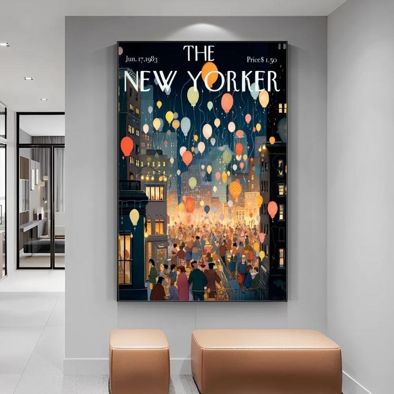 Постеры на холсте журнала The New Yorker, настенное искусство, постер, домашний декор для кофе, настенная живопись, декор для гостиной, спальни, коридора