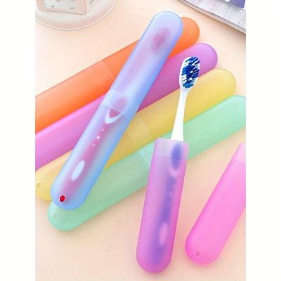 Гигиена зубной щетки Уход Товары для улицы Случайный цвет для путешествий Футляр для зубной щетки Путешествия Пеший туризм Кемпинг Чехлы Защитник Подходит для путешествий на открытом воздухе