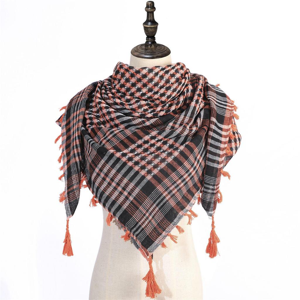Popular Men's Arafat Keffiyeh with Tassels – Hot Middle East Style, In Stock