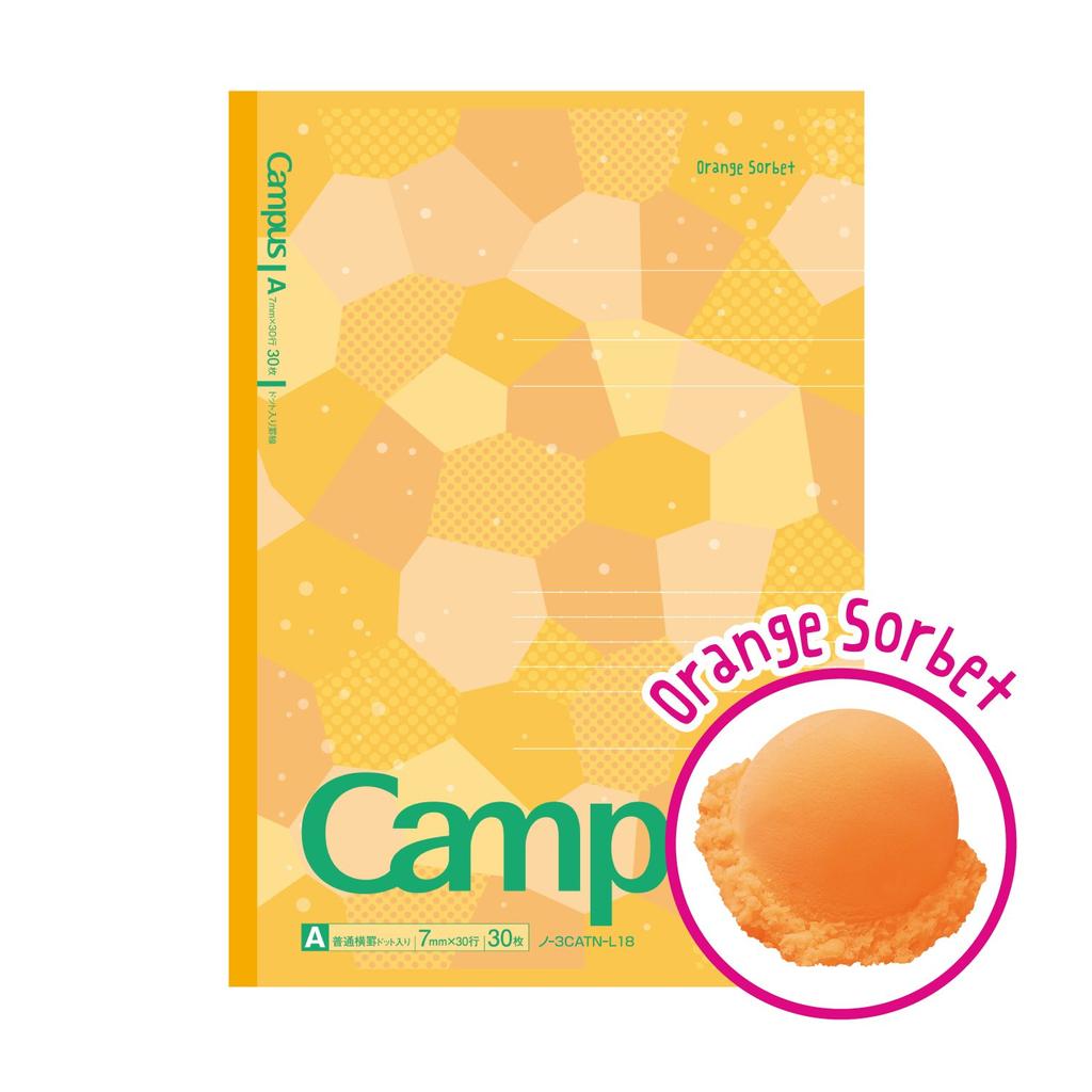 KOKUYO Note Campus Note Limited 31 Ice Cream 5 Color Pack Dotted A Line No-3CATN-L18X5