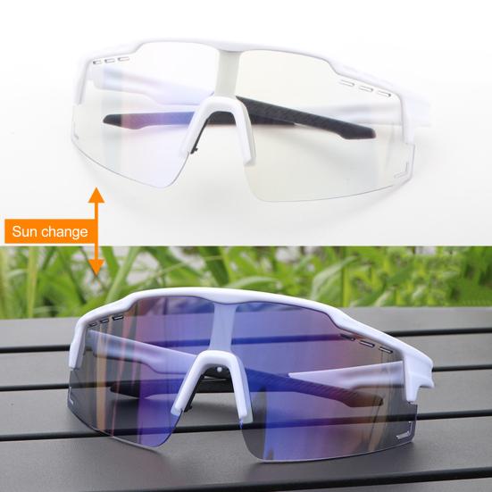 Фотохромные очки для езды на велосипеде с защитой от ультрафиолета, ветрозащитные, легкие, мужские и женские, для бега, для горного велосипеда, спортивные очки