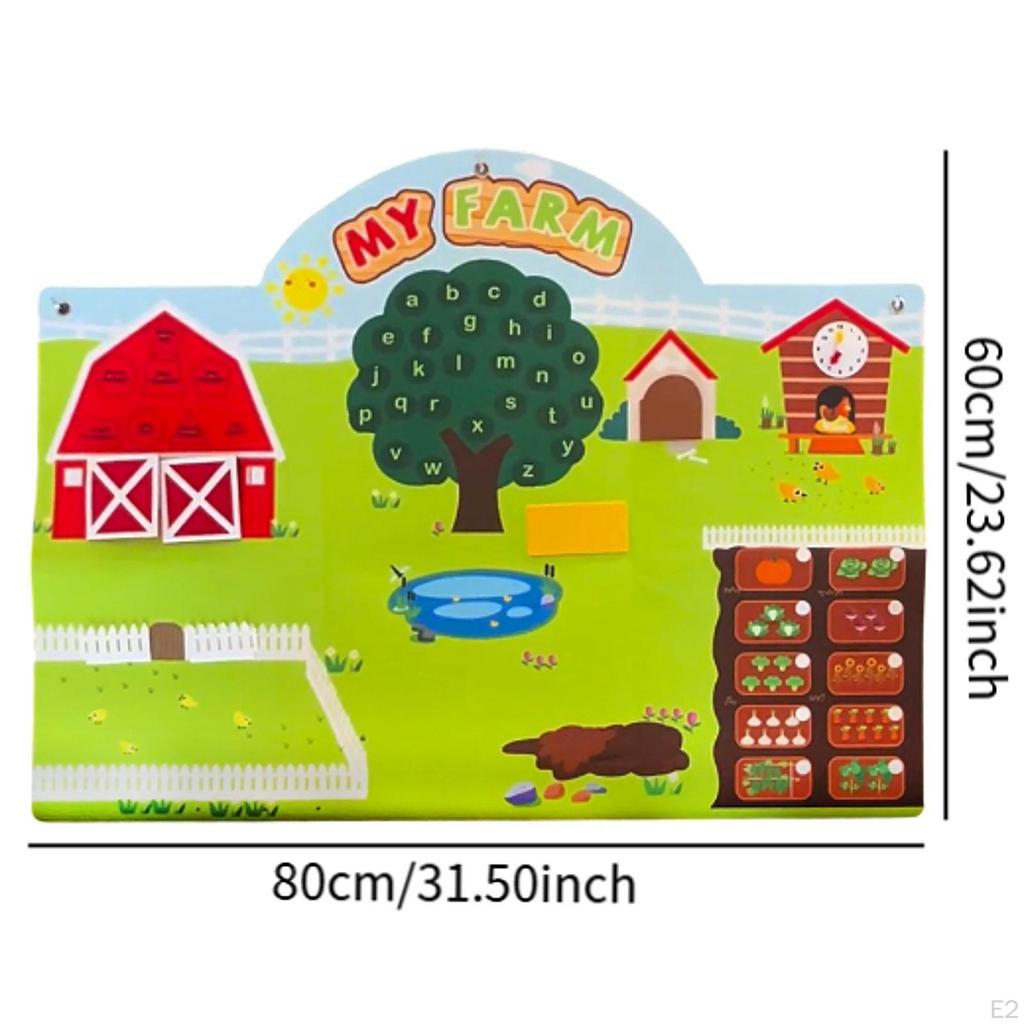 Набор тканевых досок для сюжетов с изображением животных из фермы, дошкольная тематика «Фермерский дом, скотный двор», настенные игрушки