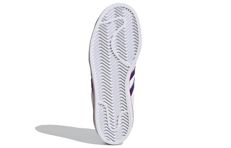 adidas Originals J Амортизация Низкие Детские Скейтбордические Кроссовки Белый Фиолетовый Красный Подростки FV3666