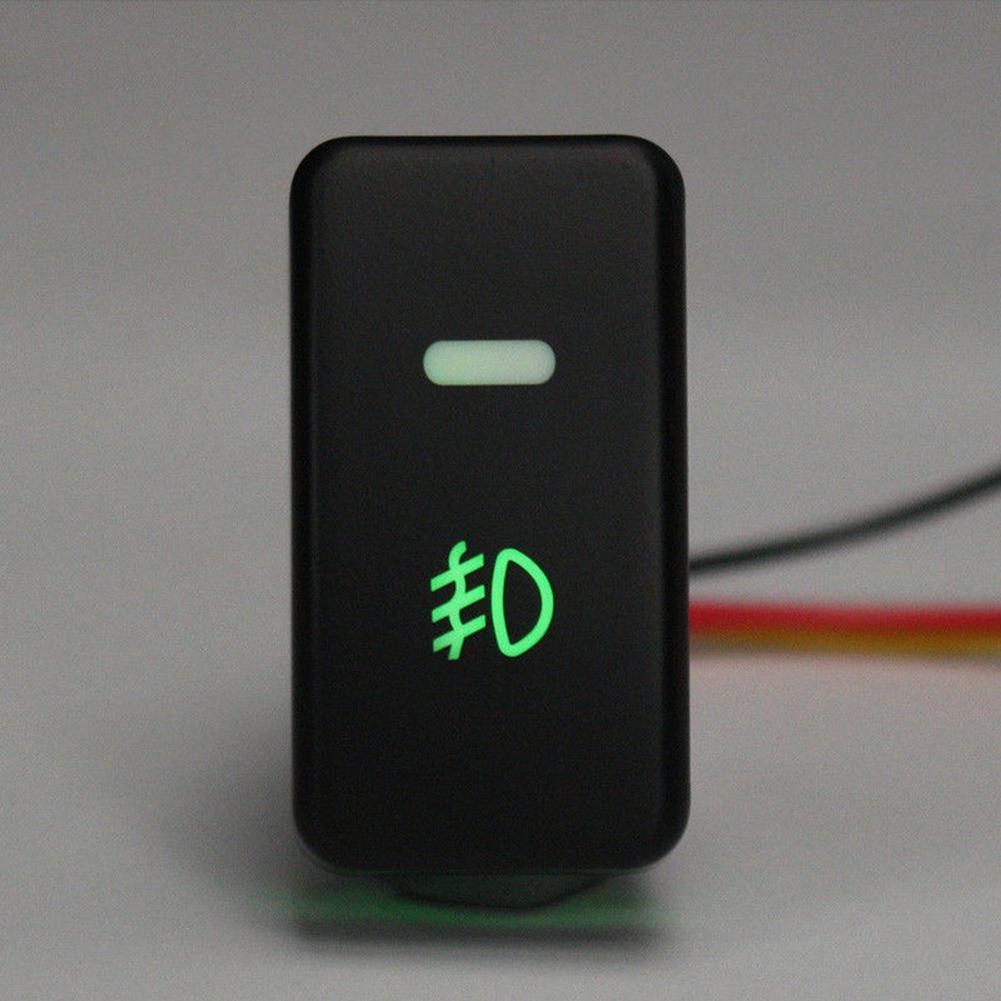 Black 5-Pin LED Car Push Button Fog Light Switch W/ Wire Plastic For Honda For Civic For Accord For CRV 23x43x60mm Interior Part