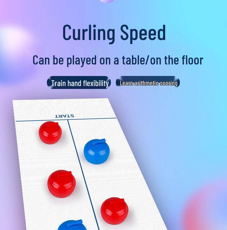 Children's Educational Indoor Curling Game - Interactive Tabletop Toy for Boys