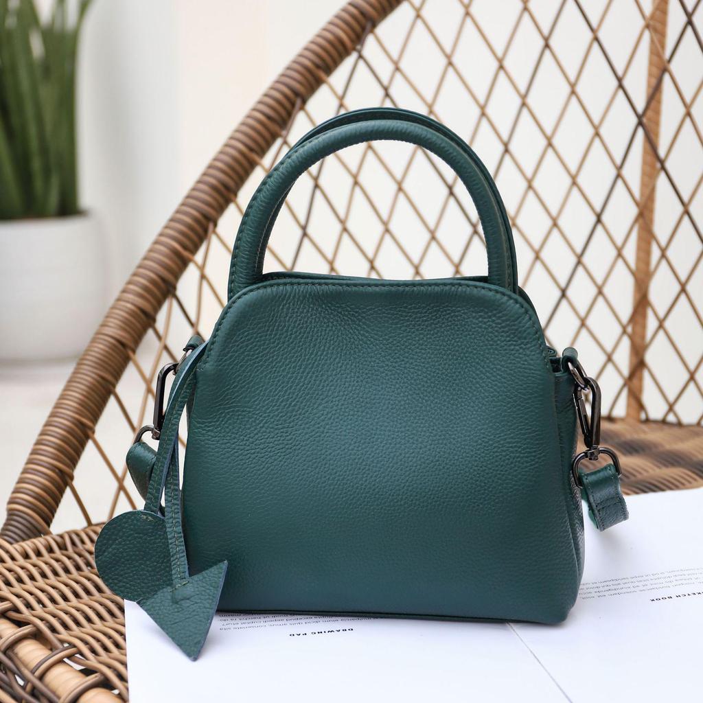 Genuine Leather Women's Top-Handle Shoulder Bag - Elegant European & American Style 2025