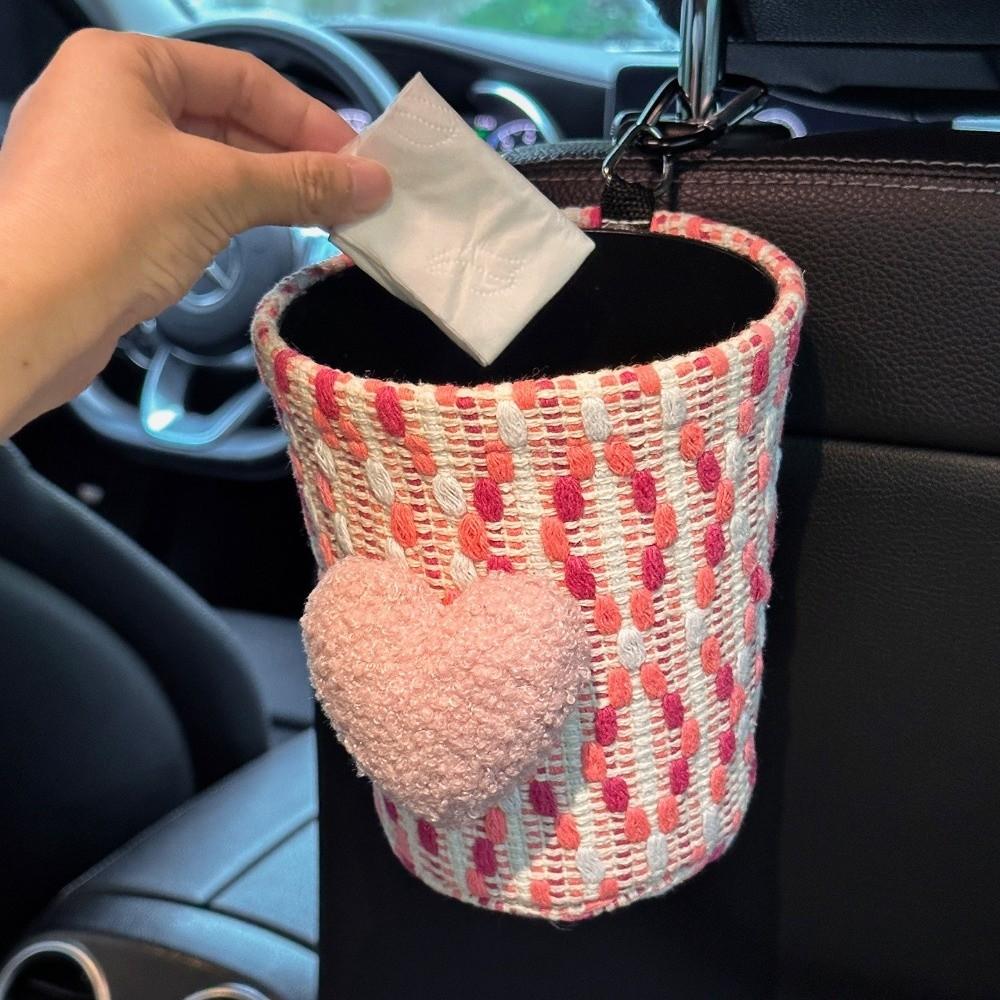 Love pattern Car Hanging Tissue Bag Cute Auto Seat Back Storage Bag for Hanging items