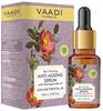 VAADI HERBALS Сыворотка против старения с витамином Е и маслом граната - Уменьшает мелкие морщины, Осветляет глубокие морщины и Осветляет цвет лица, 10 мл