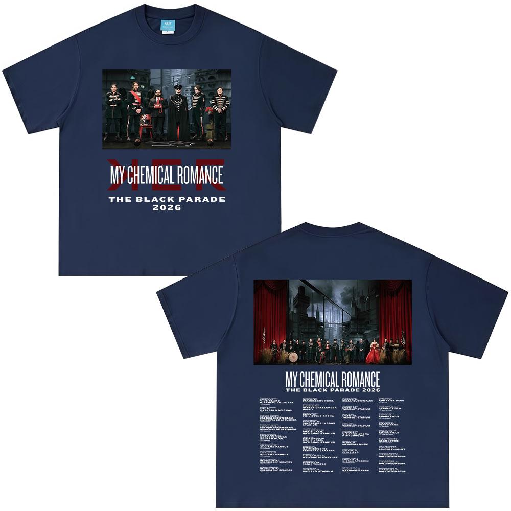 The Black Parade 2026 Tour Tshirts Punk Rock Band My Chemical RoUnisexce Tshirt Unisexs Women Clothing Cotton T Shirt Streetwear