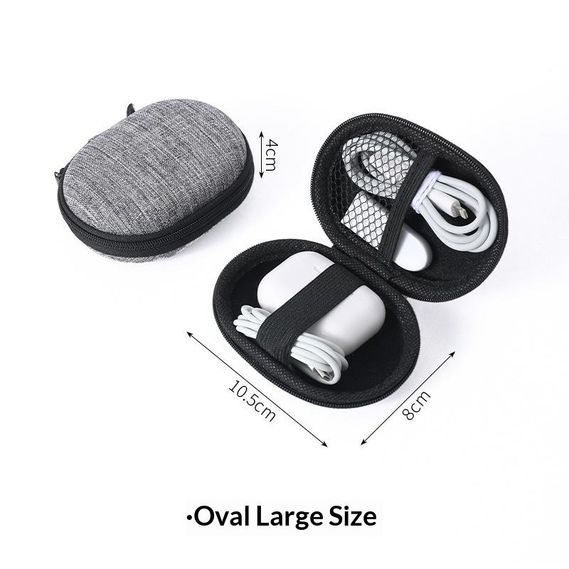 Mini Portable Eva Storage Bag Pouch Carrying Bag Zipper Earphone Case For Airpod Earphone/Phone/Charging Cable Accessories