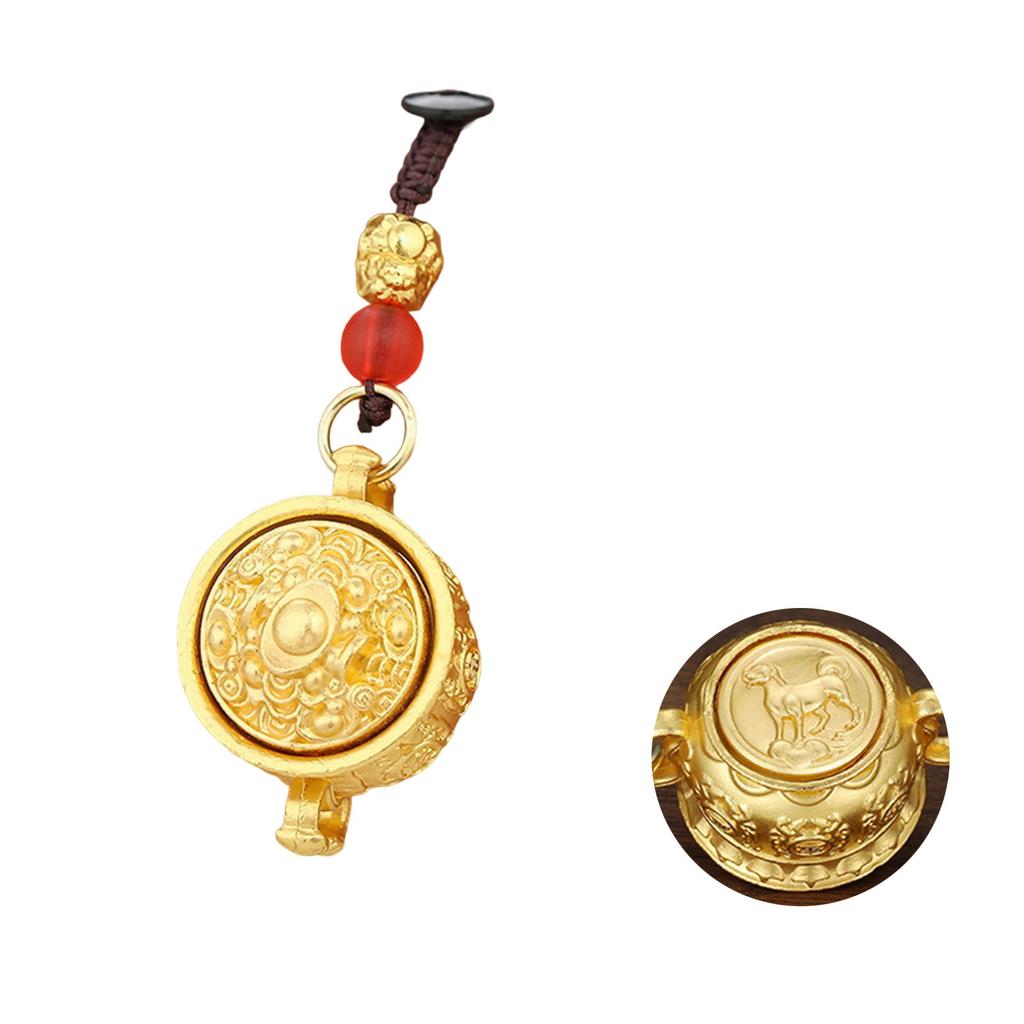 Подвеска-брелок с символом китайского зодиака, символизирующая удачу и богатство, изготовленная из прочного металла с изысканными деталями.