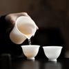 2 шт./набор Handamde Iced Jade фарфоровая чайная чашка роговая чашка Dehua White Kung Fu Tea Керамическая кружка для дегустации чая маленький набор