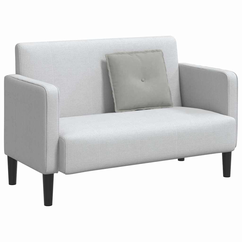 Back Cushion Light Grey 50 x 45 cm Microfiber Fabric