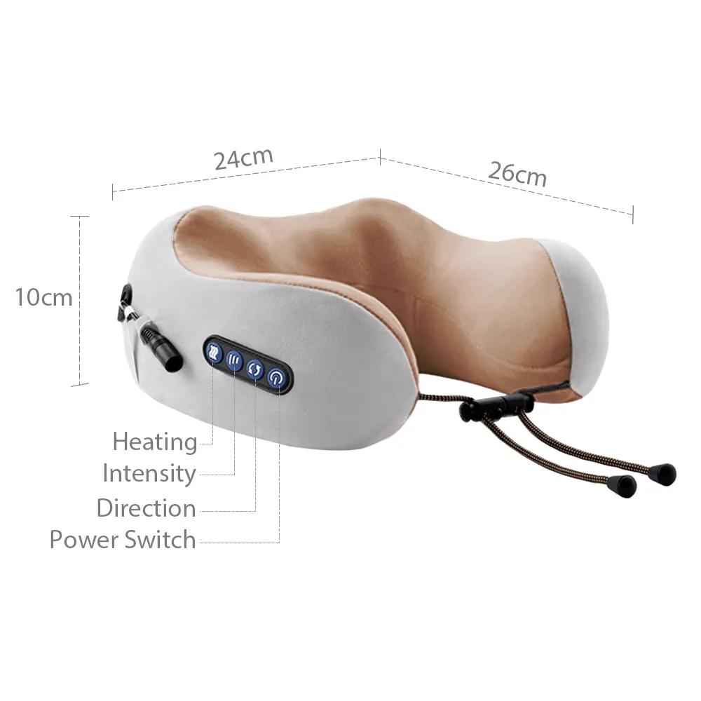 U Shaped Neck Massage Pillow Heating Vibration Kneading Electric Cervical Shoulder Massage Protection Relaxing Massager
