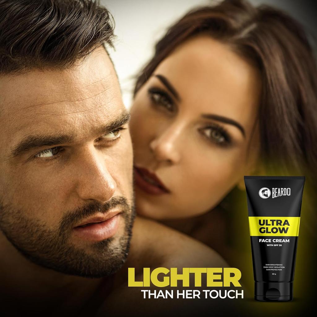 Beardo Ultraglow All in One Face Cream For Men 60g With SPF 30 For Bright Skin & Dark Spots