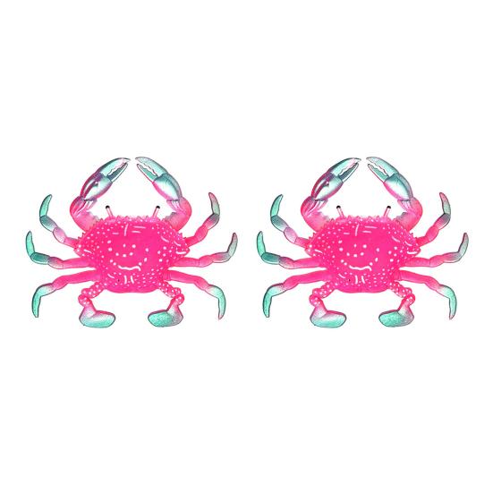 2 шт. 8 см/10 г мягкая приманка для краба плавающая бионическая приманка для краба красочная искусственная приманка TPR аксессуары для соленой воды и пресной воды